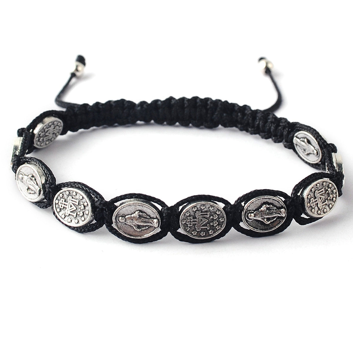 Black Miraculous Medal Bracelet