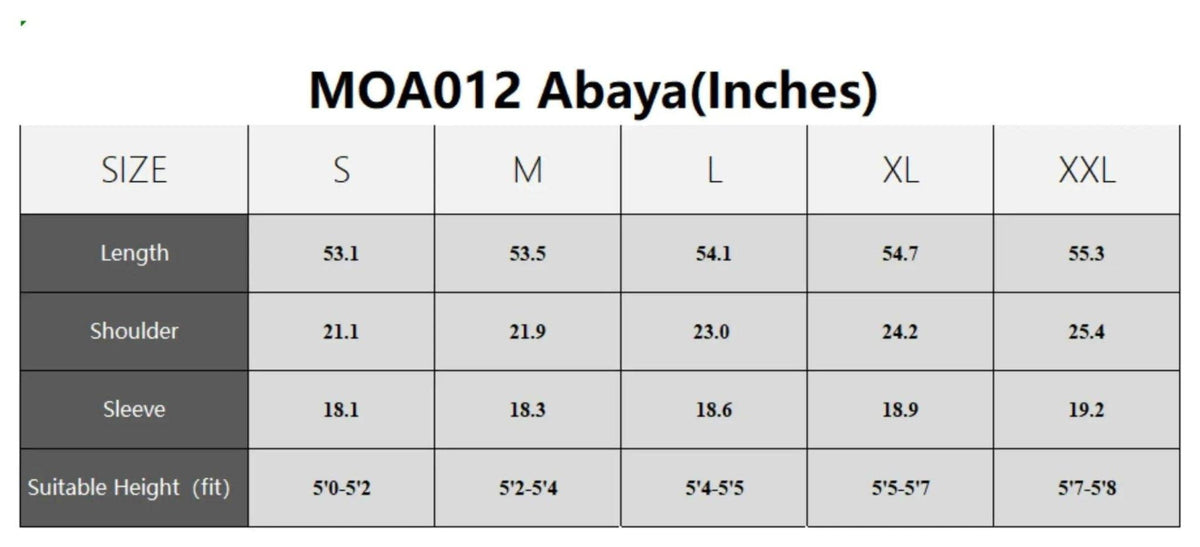 Nida Pearl 4-Piece Set Open Abaya (MOA012)