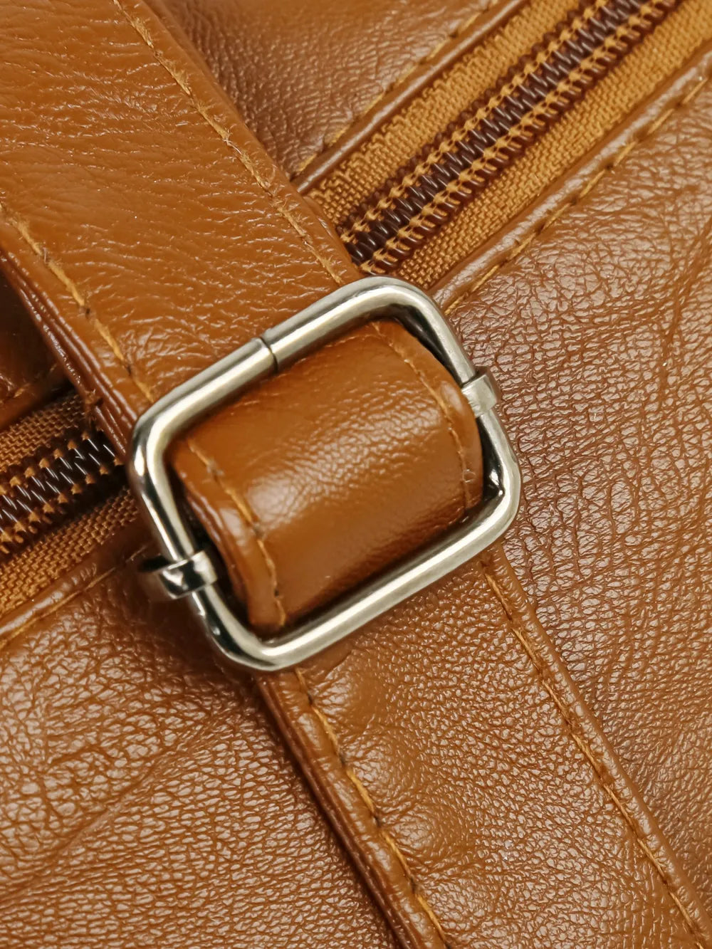 Multi Pockets PU Leather Shoulder Bag
