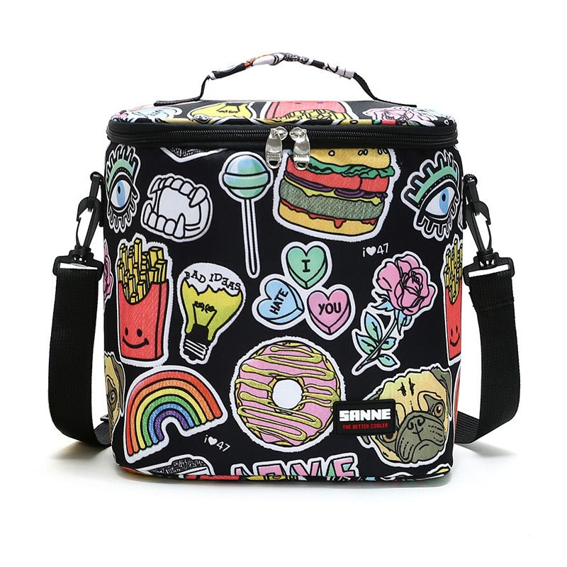 New thermal insulation bag outdoor large capacity picnic ice bag Oxford cloth portable lunch bag PVC