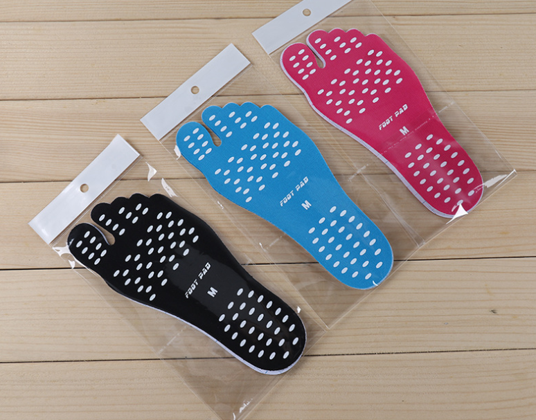 Non-slip Seaside Beach Shoes equipped with anti-skid shoes Beach socks Pad Feet Sticker Insoles Flexible Beach Feet