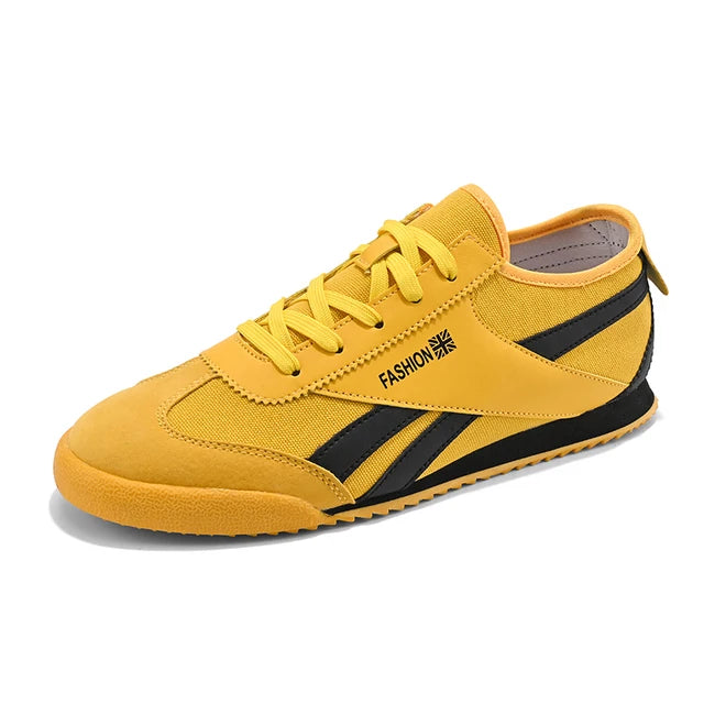 Original Yellow Canvas Shoes For Men Trend ow-cut Breathable Casual Running Sneakers Man Fashion Lightweight Men's Sports Shoes