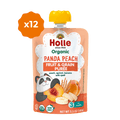 Holle Organic Panda Peach - Fruit & Grain Purée Pouches