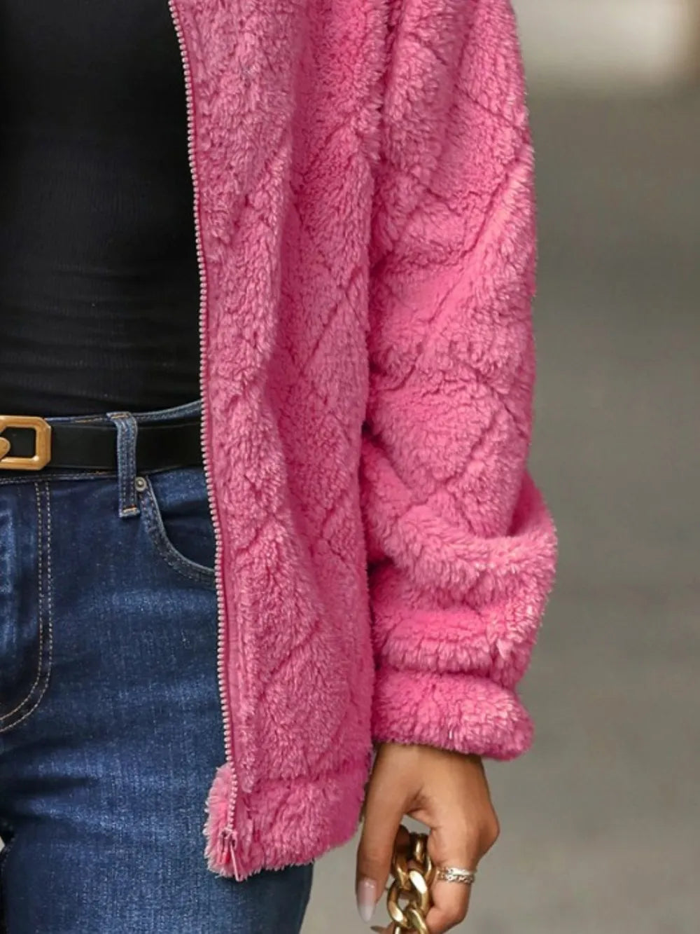 Pocketed Zip Up Jacket