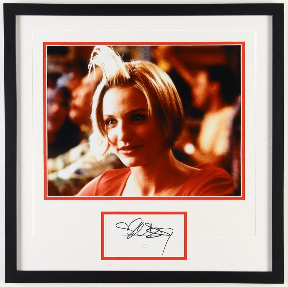 Cameron Diaz Signed There's Something About Mary Custom Framed Cut Display (JSA)