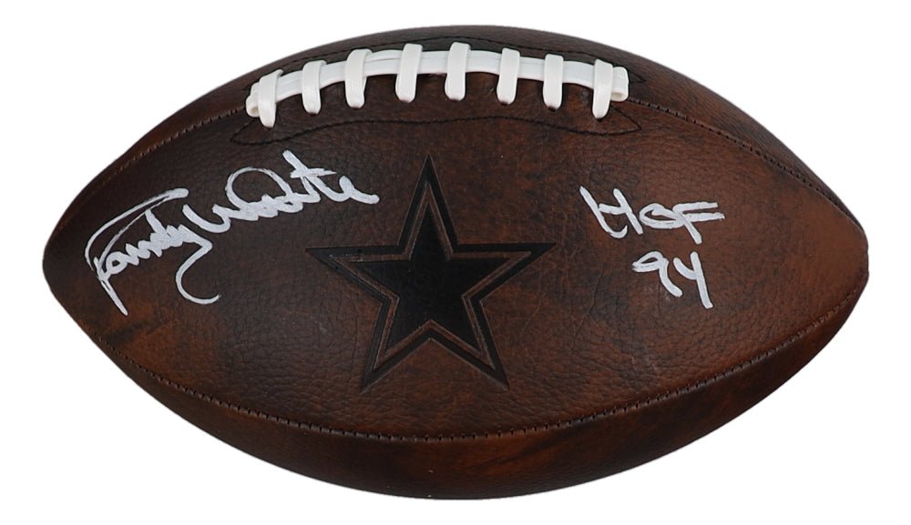 Randy White Signed Cowboys Logo Football Inscribed "HOF 94" (Beckett & Prova)