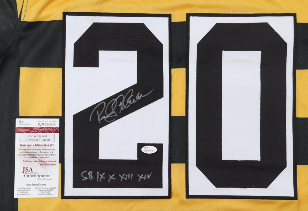 Rocky Bleier Signed Jersey Inscribed "S.B. IX X XIII XIV" (JSA)