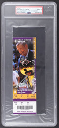 Shaquille O'Neal Signed 2001-02 Lakers Back to Back Champs Ticket (PSA | Auto 9)
