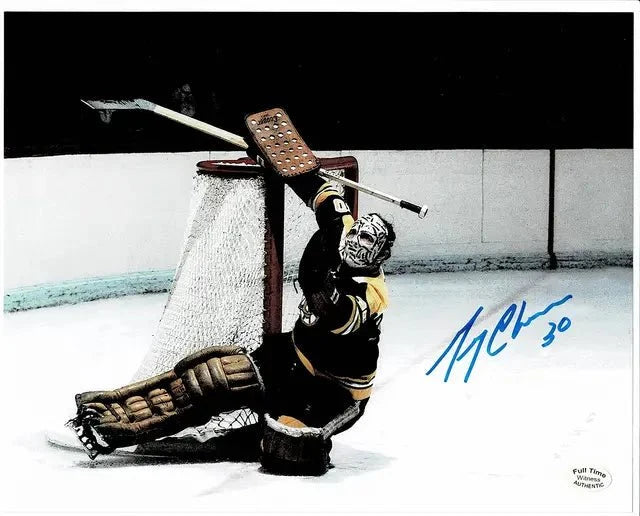 Gerry Cheevers Boston Bruins Autographed 8x10 Photo Full Time coa