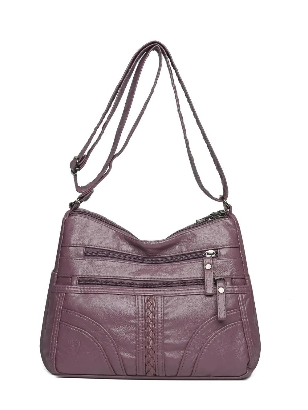PU Leather Adjustable Strap Shoulder Bag