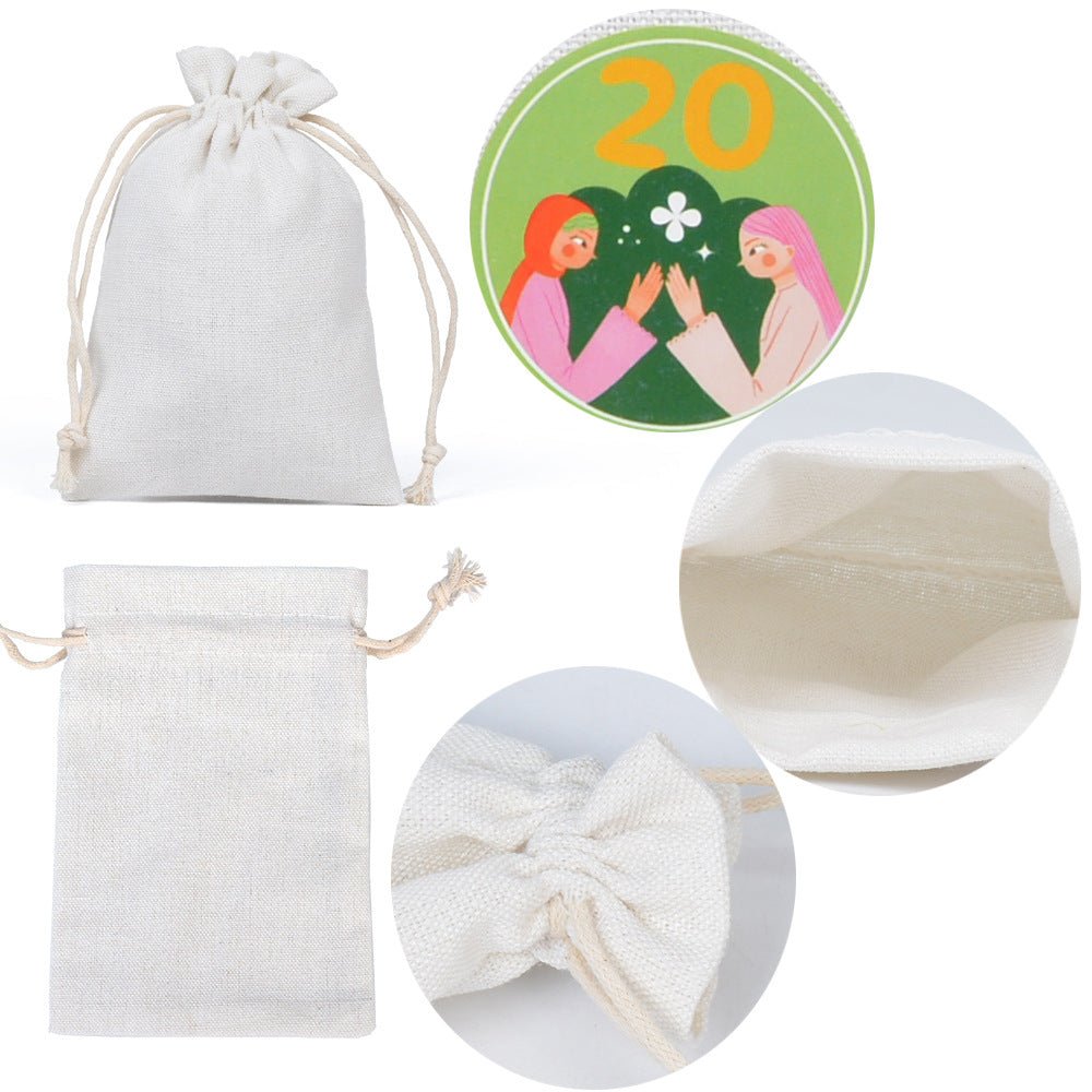 Ramadan 1–30 Countdown Calendar Gift Bag Set Drawstring Hanging Pouches (MAC385)