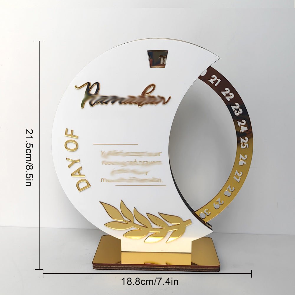 Ramadan Rotating Countdown Wooden Tabletop Decor (MAC378)