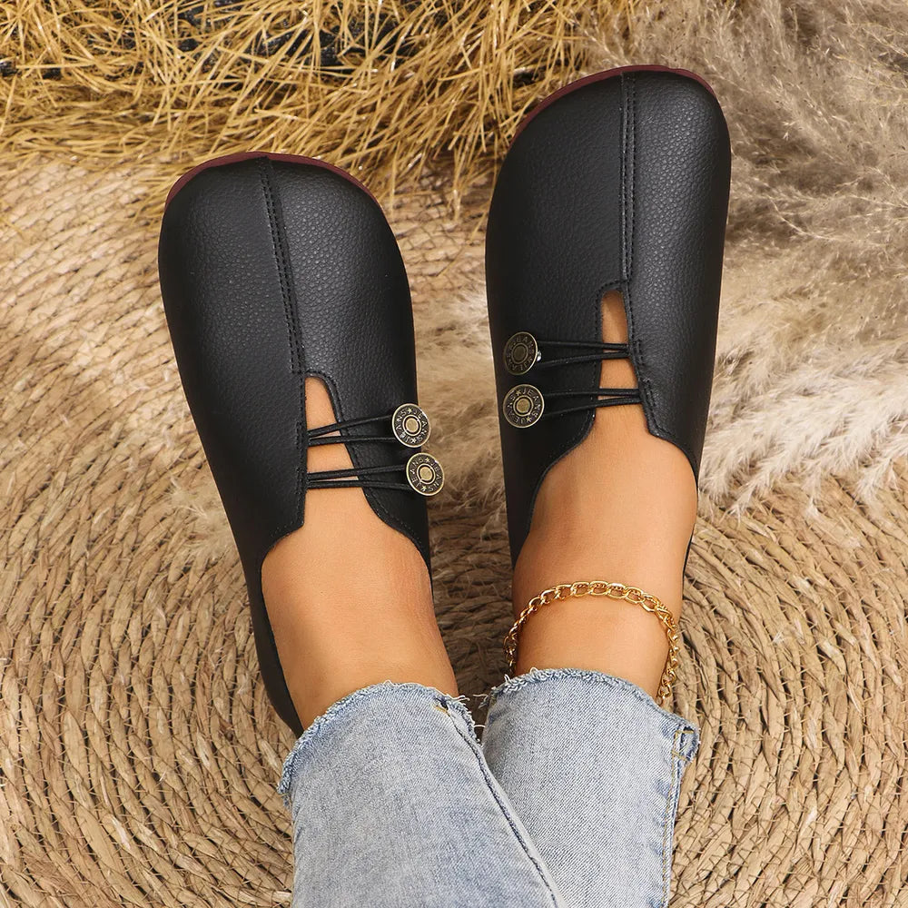 Round Toe Flat Slip-Ons