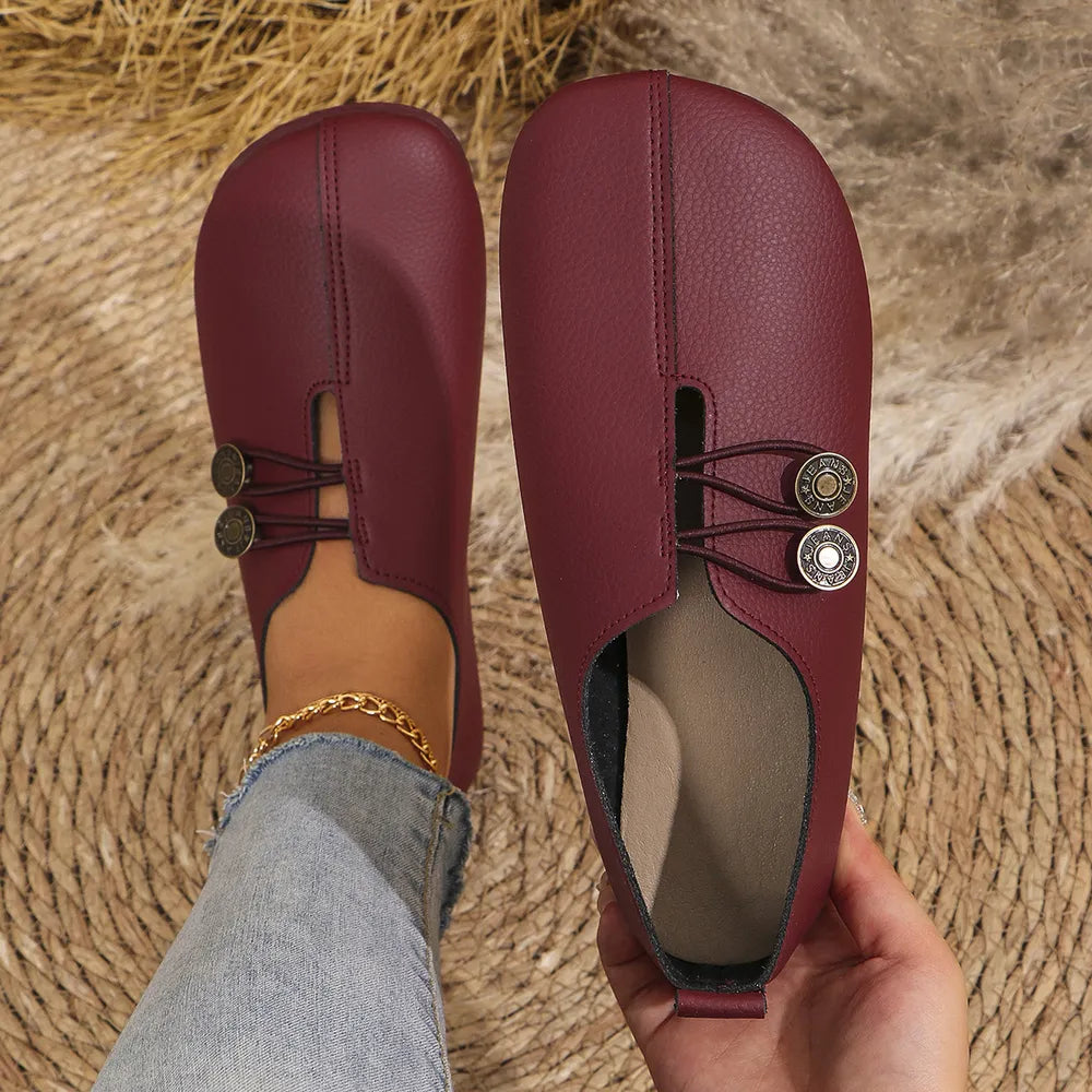 Round Toe Flat Slip-Ons