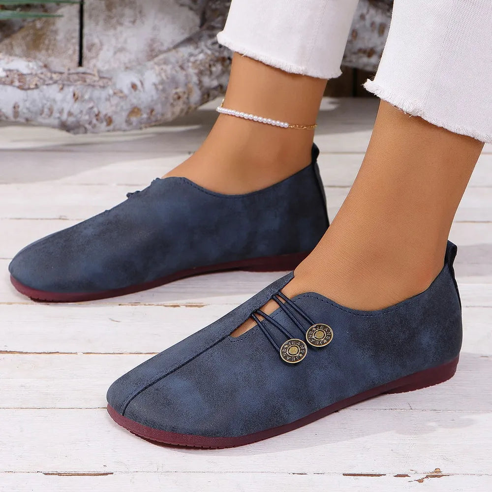 Round Toe Flat Slip-Ons