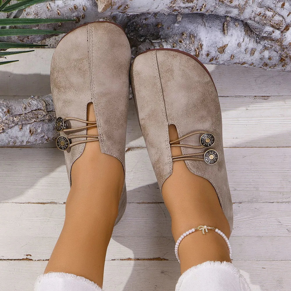 Round Toe Flat Slip-Ons