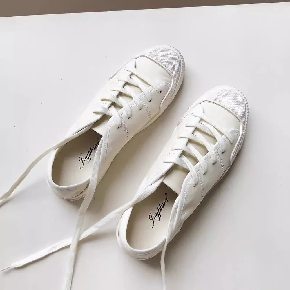 Round Toe Lace Up Sneakers