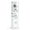 5-Tier Multifunctional Bathroom Floor Cabine Storage with 2 Drawers