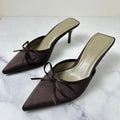 Satin Pointed Toe Pumps