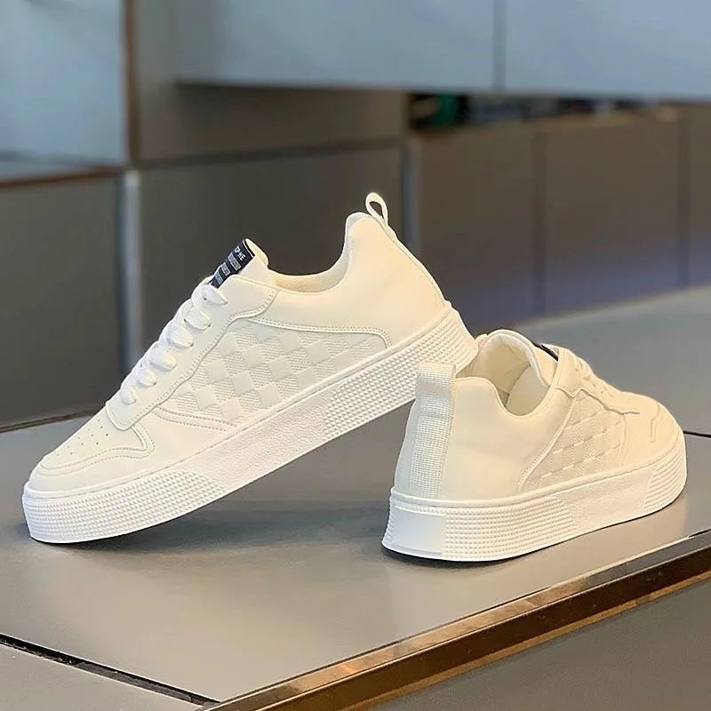 Summer men's new breathable white shoes men's trendy and versatile thick soled sports shoes casual shoes board shoes trendy shoes