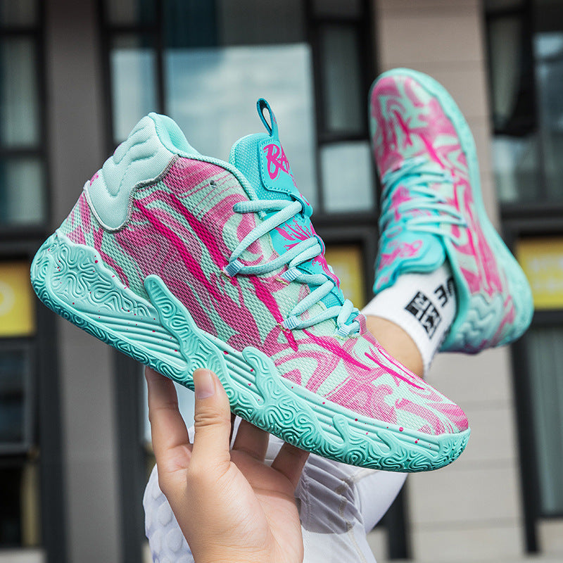 Three ball, third-generation purple MB.03 men's and women's indoor and outdoor shock-absorbing and anti slip basketball shoes