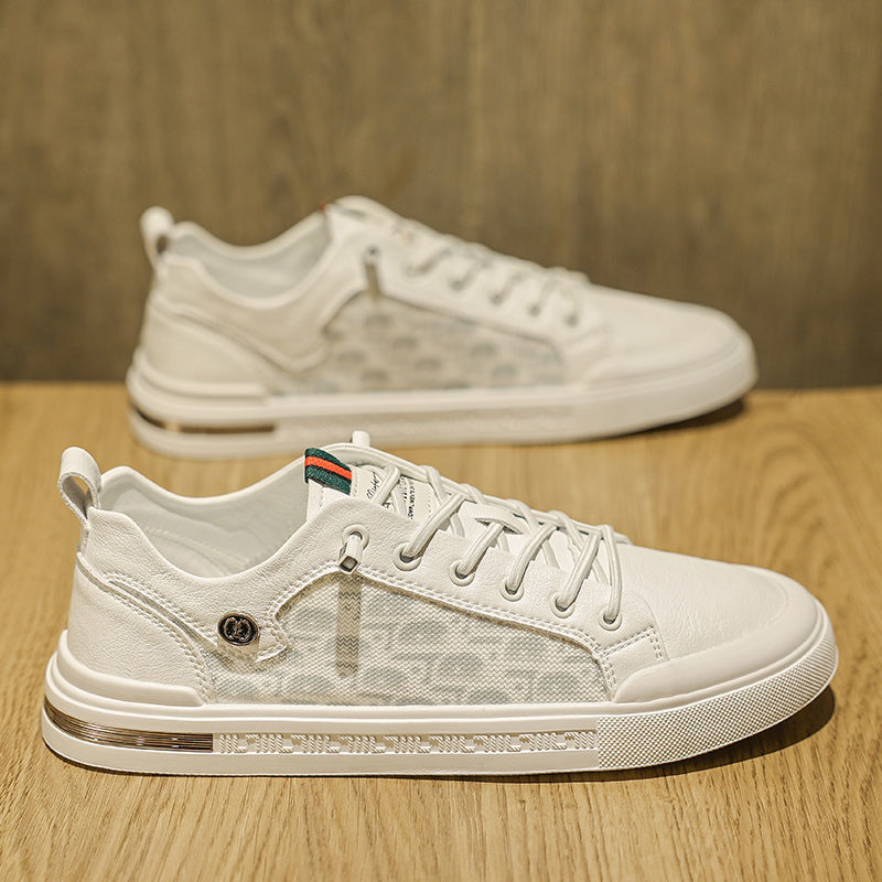 Trendy student casual sports shoes men's low cut lace up outer board shoes