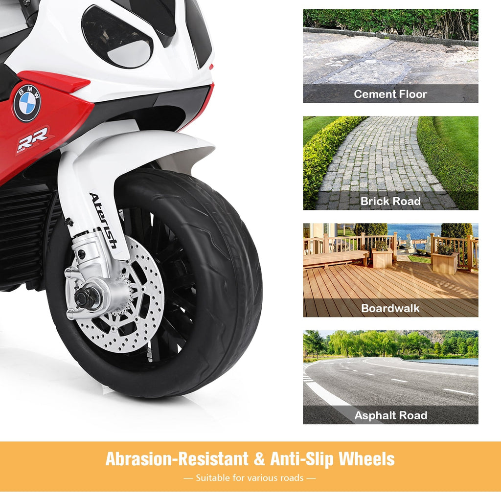 6V Kids 3 Wheels Riding BMW Licensed Electric Motorcycle-Red