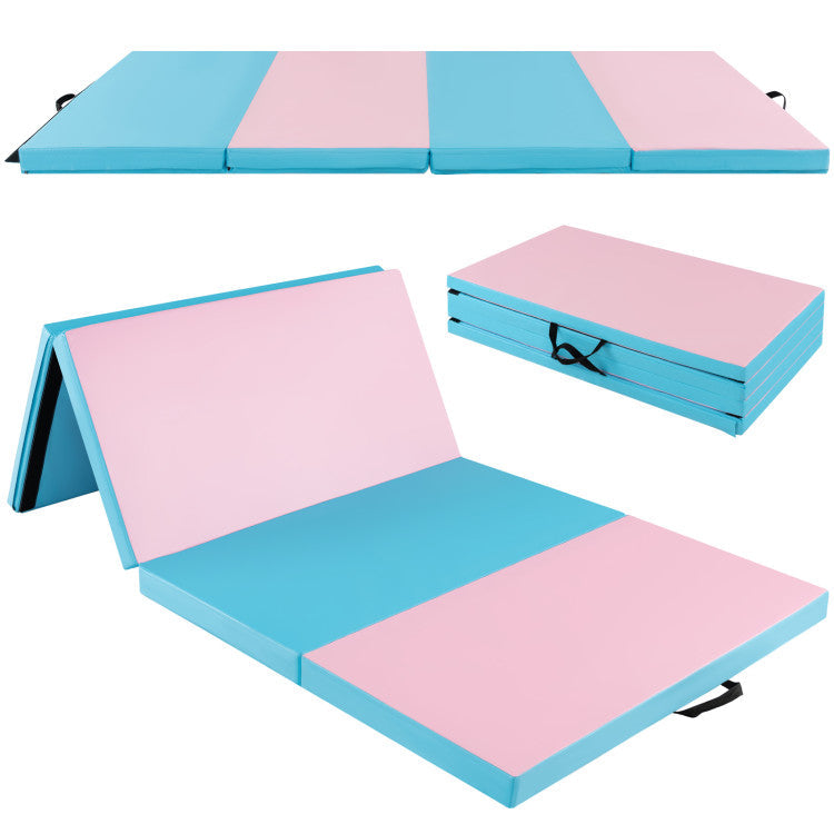 7-in-1 Swedish Ladder with Folding Gymnastics Mat for Solid Wall for Kids