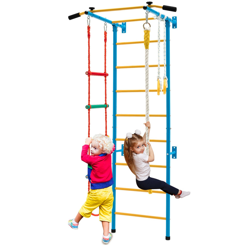 5-in-1 Swedish Ladder with Folding Baby Play Mat for Solid Wall