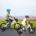 14 Inch Kids Bike White with Blue Helmet Protective Set