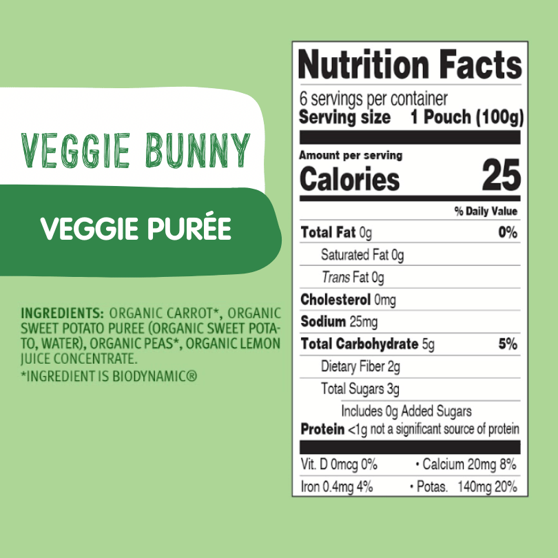 Holle Organic Veggie Bunny - Veggie Purée Pouches