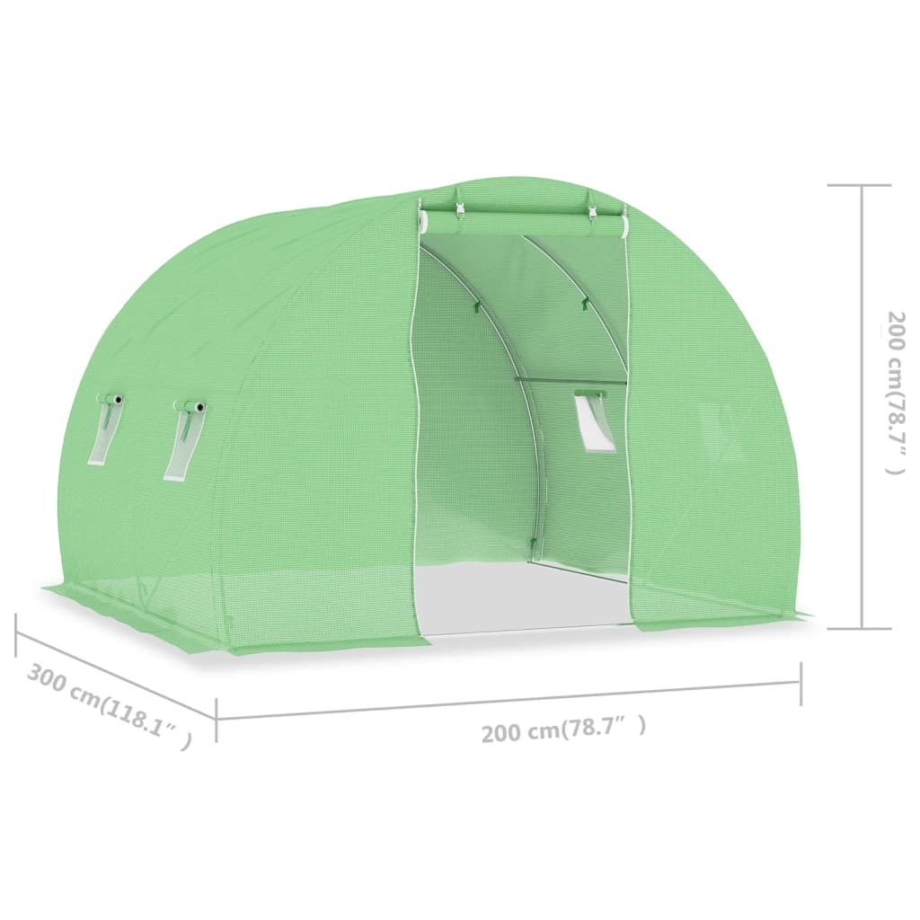 vidaXL Greenhouse Outdoor Grow House Green House for Plant Growing Gardening
