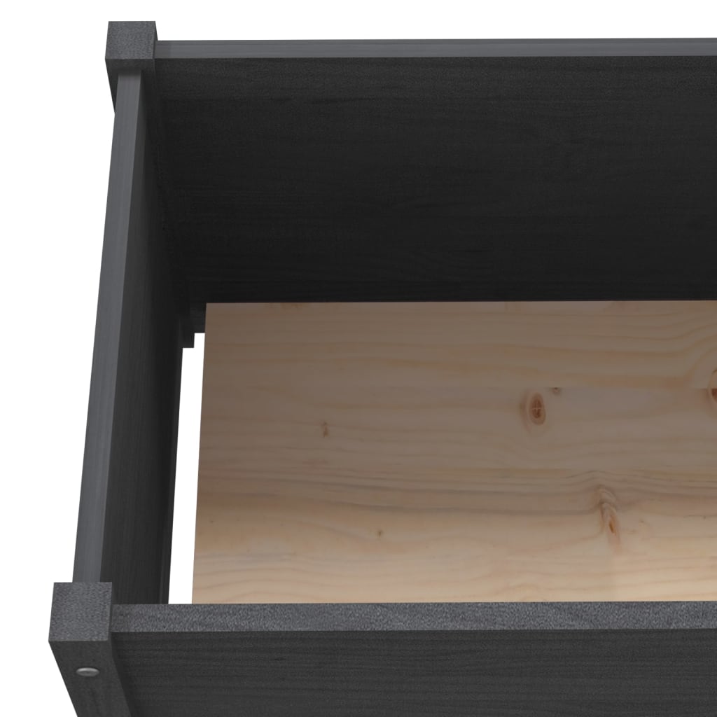 vidaXL Planter Patio Outdoor Raised Garden Bed Flower Box Solid Wood Pine