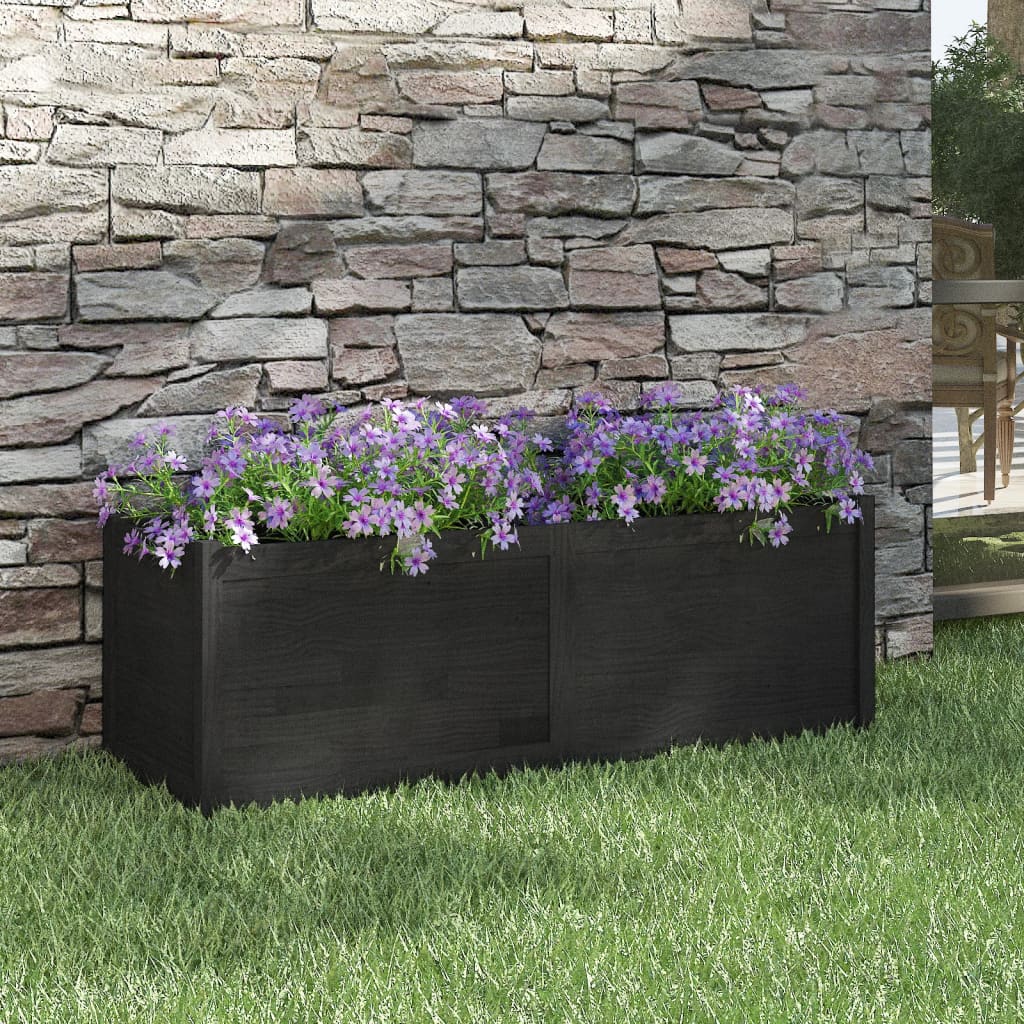 vidaXL Planter Patio Outdoor Raised Garden Bed Flower Box Solid Wood Pine