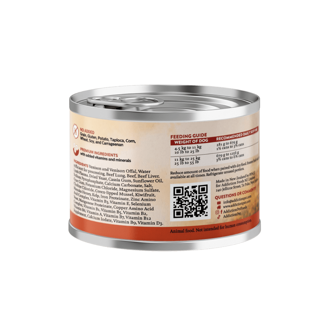 Wild Islands New Zealand Venison Recipe Premium Grain-free Canned Dog Food 185g