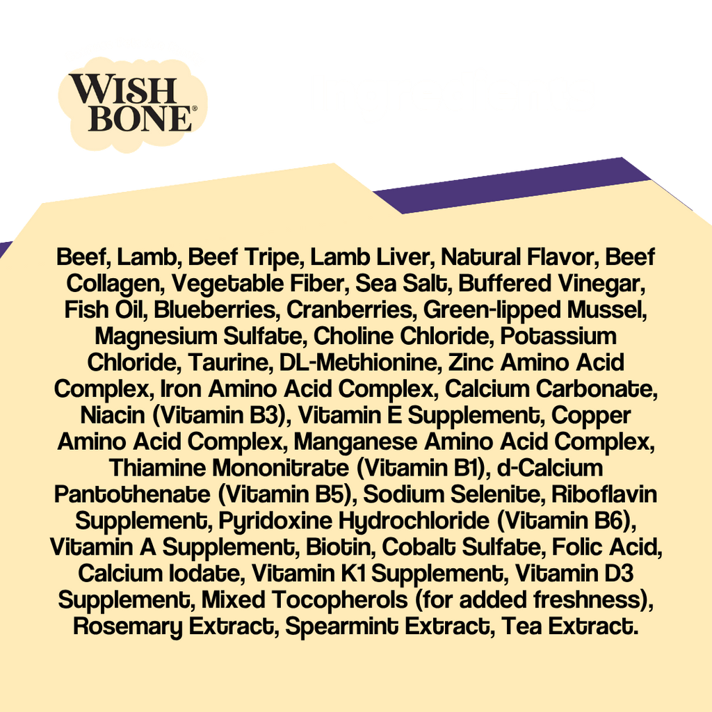 Wishbone Air-Dried Beef & Lamb Recipe Dog Food - 454g