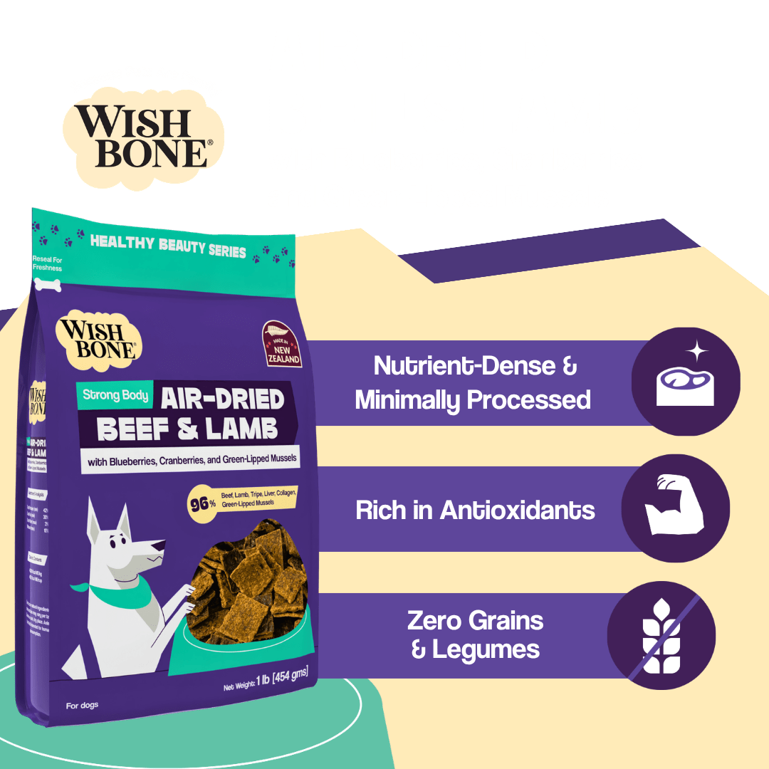 Wishbone Air-Dried Beef & Lamb Recipe Dog Food - 454g