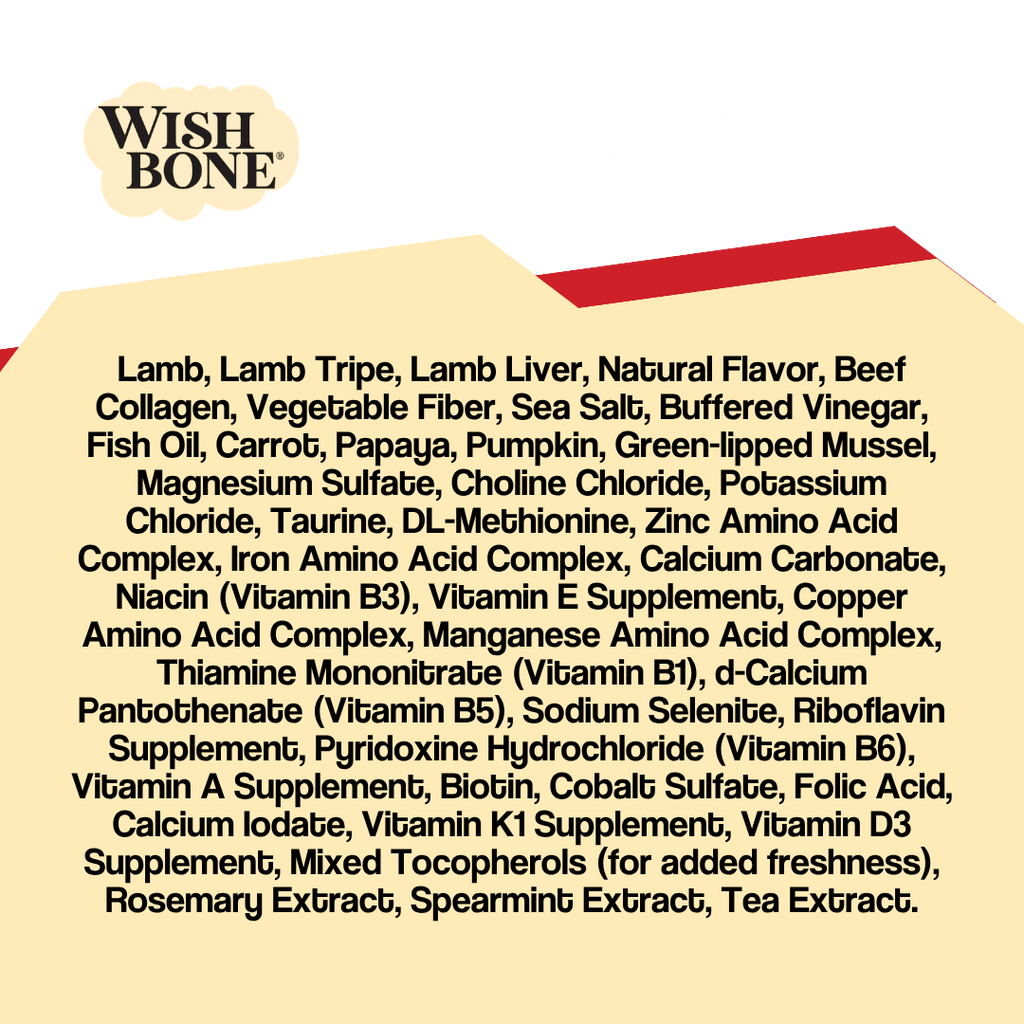 Wishbone Air-Dried Lamb Recipe Dog Food - 454g