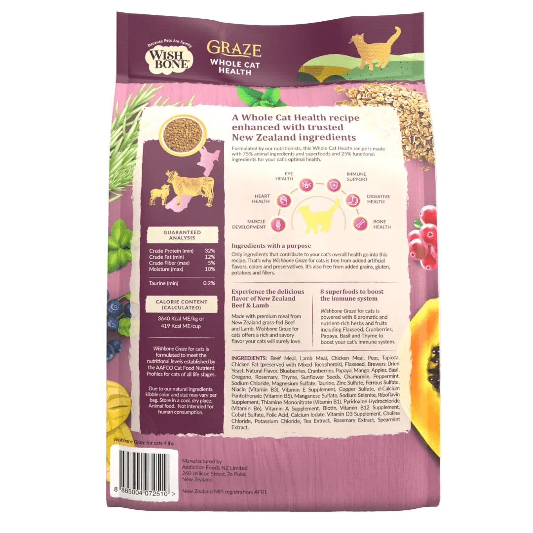 Wishbone Graze Beef and Lamb Dry Cat Food