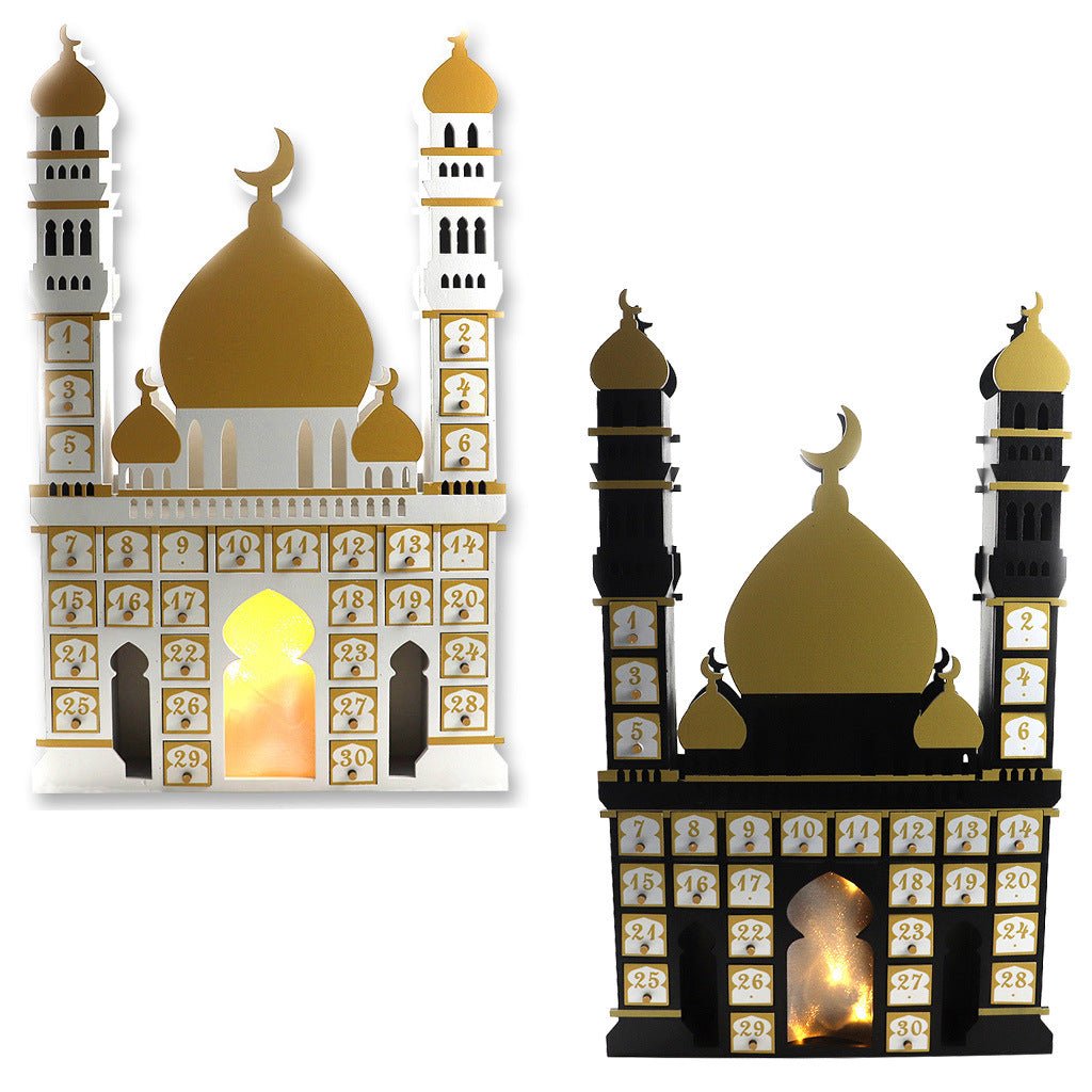 Wooden Arabic Castle Ramadan Countdown (MAC384)