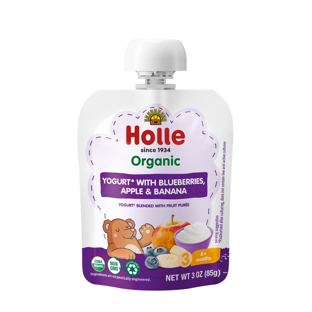 Holle Organic Blueberries, Apple & Banana Yogurt Pouches