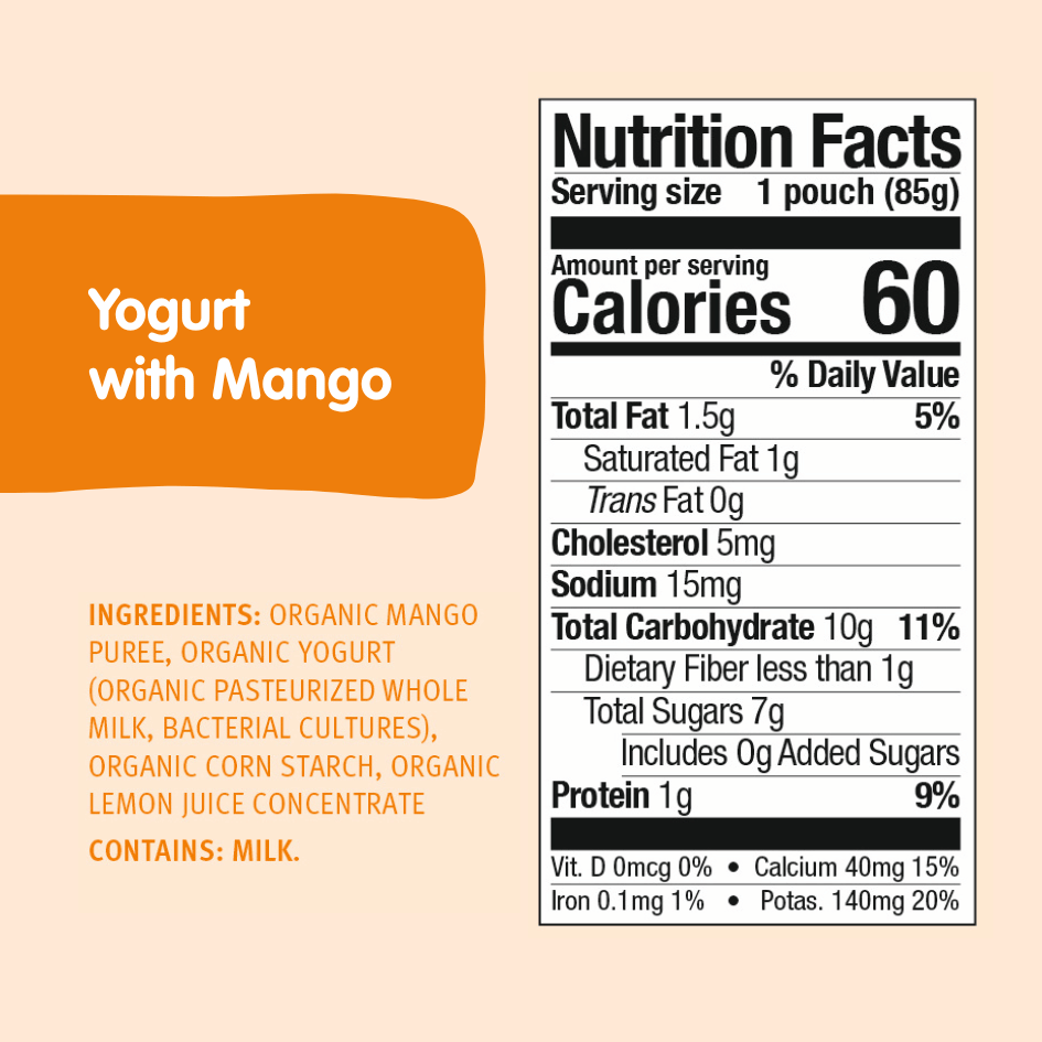Holle Organic Mango Yogurt Pouches